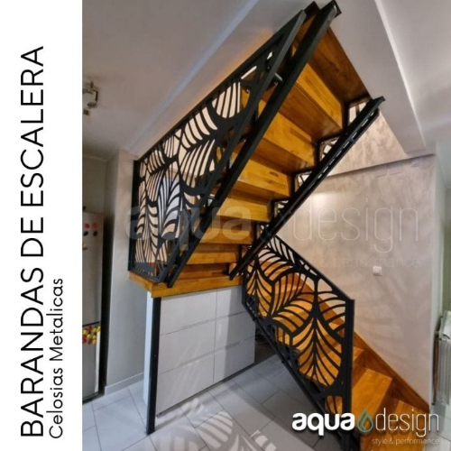 barandas de escalera de estructuras metálicas